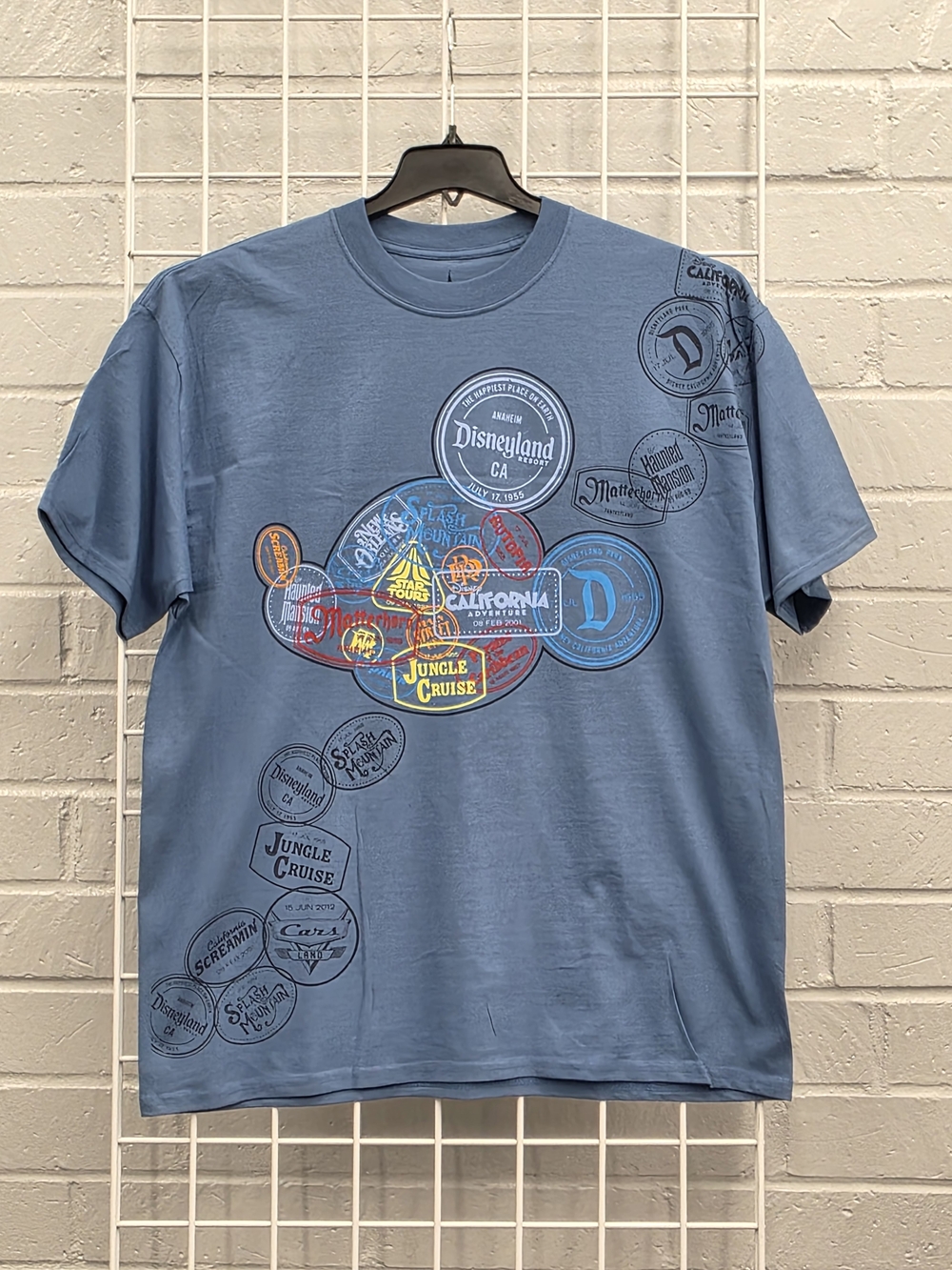 Disney Blue Jungle Cruise Patch Graphic Short Sleeve Tee - Men's Size 2XL